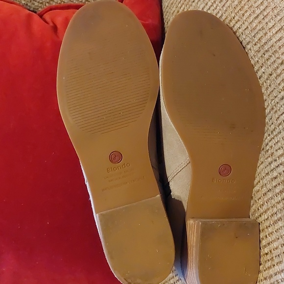 Blonde Suede Ankle Boots - Picture 8 of 9